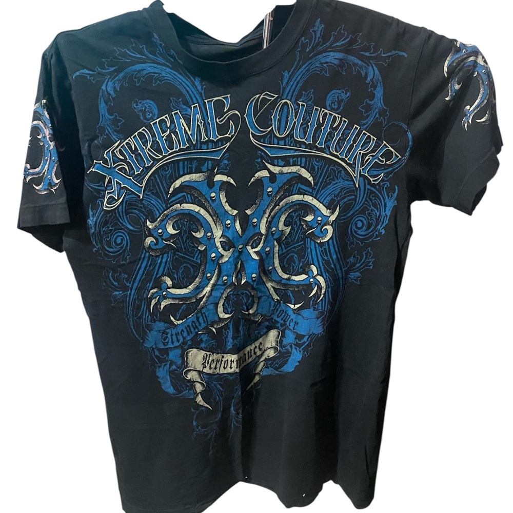Xtreme Couture Black and Blue Graphic Tee